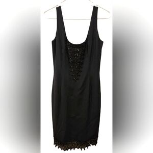 D'ore Della Roufogali black sleeveless cocktail dress, size 6